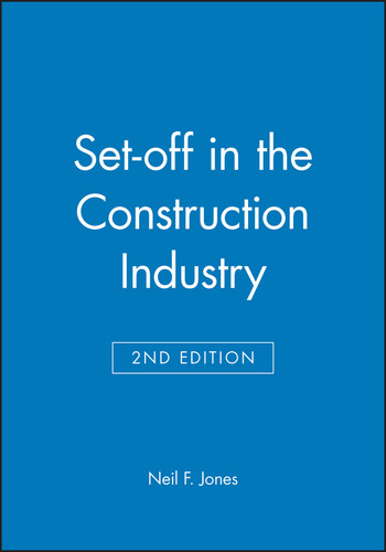 Set-off in the Construction Industry book cover by Neil F. Jones