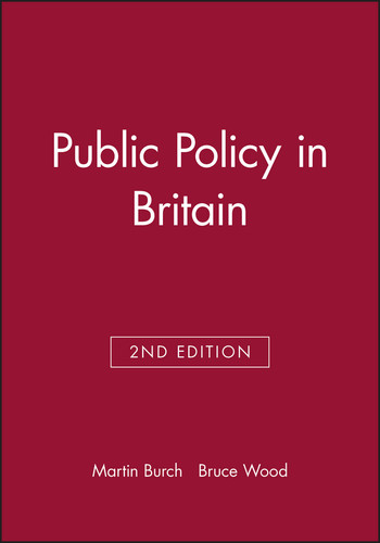Public Policy in Britain book cover by Martin Burch, Bruce Wood
