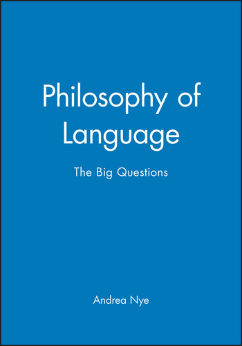 Philosophy of Language: The Big Questions (Philosophy: The Big Questions) book cover by 