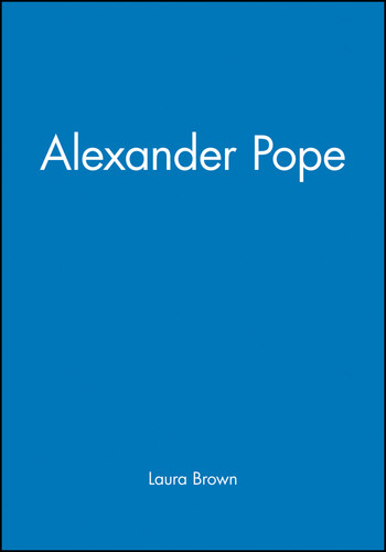 Alexander Pope book cover by Laura Brown