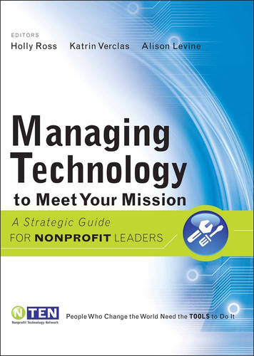 Managing Technology to Meet Your Mission: A Strategic Guide for Nonprofit Leaders book cover by 