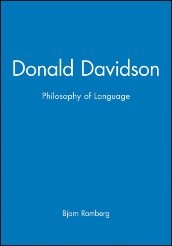 Donald Davidson: Philosophy of Language book cover by Bjorn Ramberg