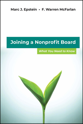 Joining a Nonprofit Board: What You Need to Know book cover by Marc J. Epstein, F. Warren McFarlan