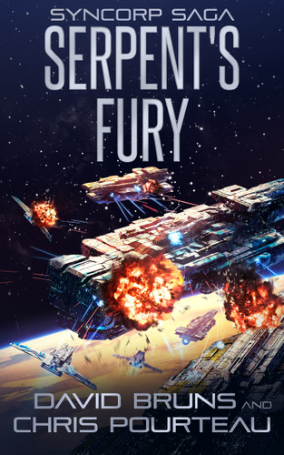 Serpent's Fury (SynCorp Saga) book cover by David Bruns, Chris Pourteau