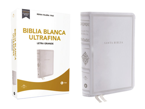 RVR60, Santa Biblia, Letra Grande, Bodas, Bautismo, Presentación/Dedicación y Cumpleaños, Leathersoft, Blanco, Comfort Print book cover by Vida, RVR 1960- Reina Valera 1960