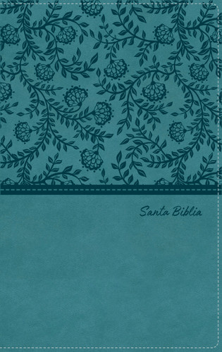 RVR60, Santa Biblia, Tierra Santa, Letra grande, Leathersoft, Turquesa, con Cierre, Palabras de Jesús en Rojo, Comfort Print book cover by Vida, RVR 1960- Reina Valera 1960