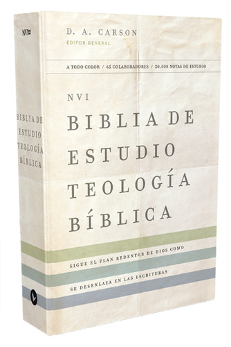 NVI, Biblia de Estudio Teología Bíblica, Interior a cuatro colores, Tapa dura: Sigue el plan redentor de Dios como se desenlaza en las Escrituras book cover by Vida