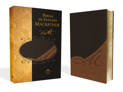 RVR60, Biblia de Estudio MacArthur, Leathersoft, Café book cover by John F. MacArthur