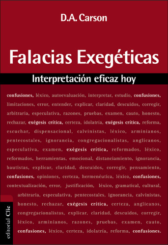Falacias exegéticas: Interpretación eficaz hoy (Interpretación eficaz hoy) book cover by D. A. Carson
