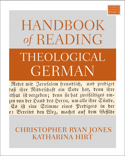 Handbook of Reading Theological German book cover by Christopher Ryan Jones, Katharina Hirt