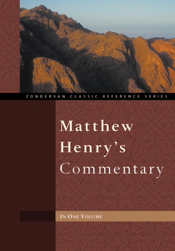 Matthew Henry's Commentary (Zondervan Classic Reference Series) book cover by Matthew Henry