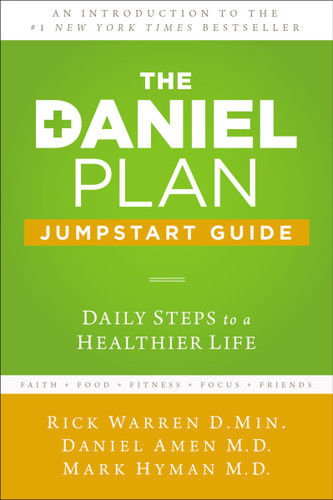 The Daniel Plan Jumpstart Guide: Daily Steps to a Healthier Life (The Daniel Plan) book cover by Rick Warren, Dr. Daniel Amen, Dr. Mark Hyman