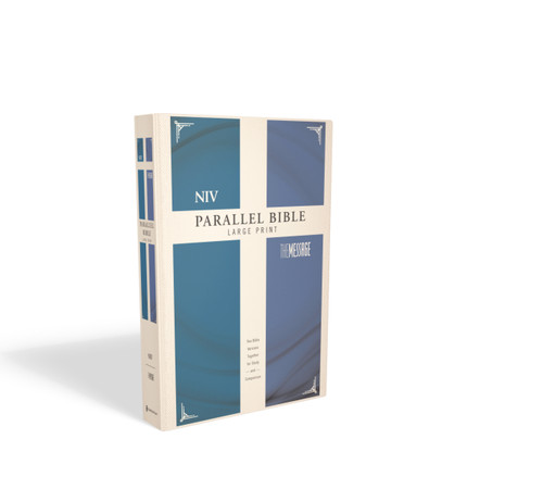 NIV, The Message, Parallel Bible, Large Print, Hardcover: Two Bible Versions Together for Study and Comparison book cover by Zondervan