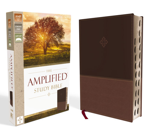 The Amplified Study Bible, Leathersoft, Brown, Thumb Indexed book cover by Zondervan