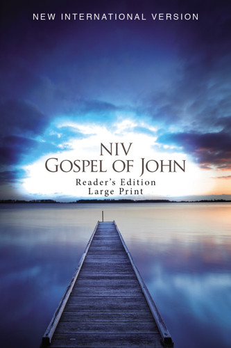 NIV, Gospel of John, Reader's Edition, Large Print, Paperback book cover by Zondervan