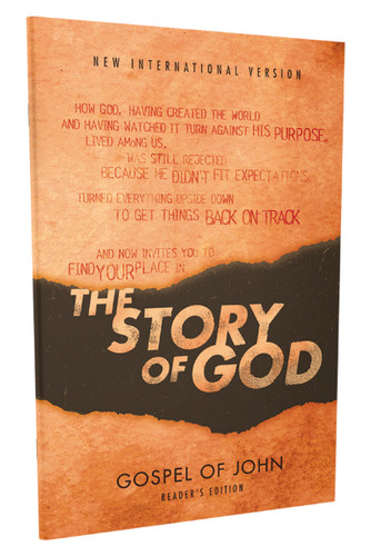 NIV, The Story of God, Gospel of John, Reader's Edition, Paperback book cover by Zondervan