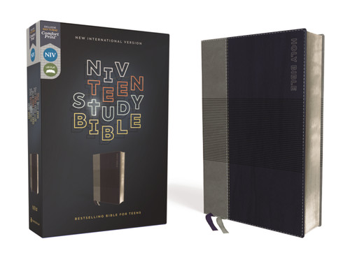 NIV, Teen Study Bible (For Life Issues You Face Every Day), Leathersoft, Blue, Comfort Print book cover by Zondervan