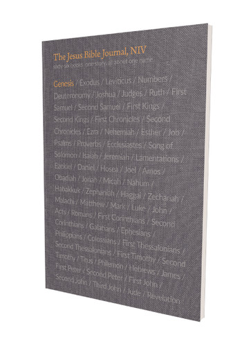 The Jesus Bible Journal, Genesis, NIV, Paperback, Comfort Print book cover by Zondervan