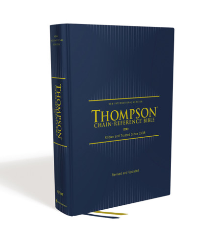 NIV, Thompson Chain-Reference Bible, Hardcover, Navy, Red Letter, Comfort Print book cover by Zondervan