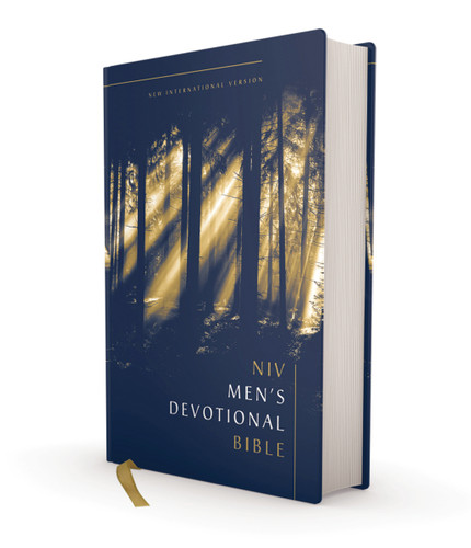 NIV, Men's Devotional Bible (By Men, for Men), Hardcover, Comfort Print book cover by Zondervan