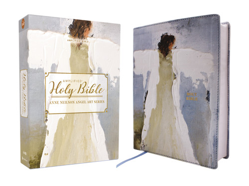 Amplified Holy Bible, Anne Neilson Angel Art Series, Double-Column Journal Edition, Leathersoft, Blue book cover by Zondervan