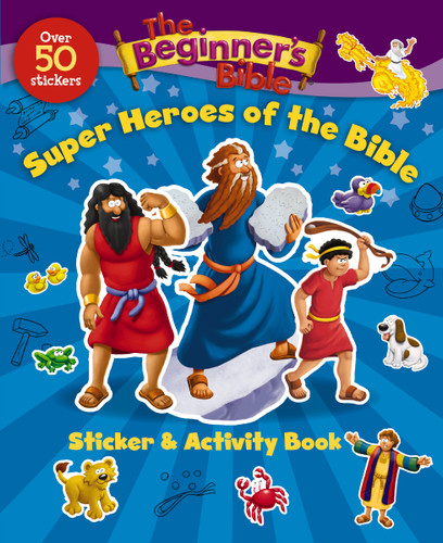 The Beginner's Bible Super Heroes of the Bible Sticker and Activity Book (The Beginner's Bible) book cover by The Beginner's Bible