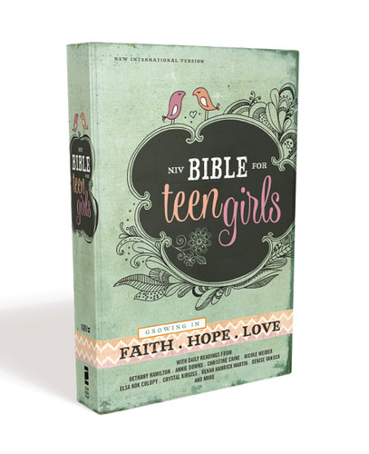 NIV, Bible for Teen Girls, Hardcover: Growing in Faith, Hope, and Love – The Perfect Christian Faith Gift for Your Teenage Girl, Age 13-18 book cover by Zondervan