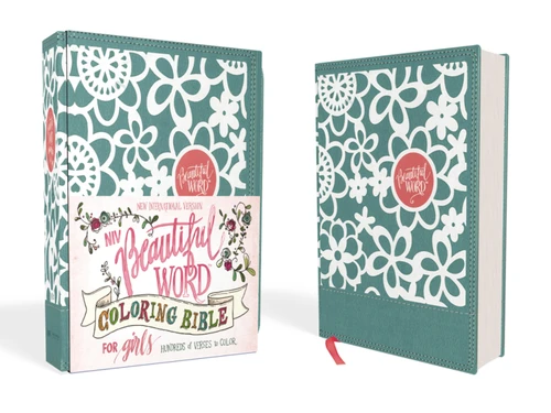 NIV, Beautiful Word Coloring Bible for Girls, Leathersoft over Board, Teal: Hundreds of Verses to Color (Beautiful Word) book cover by Zondervan