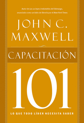 Capacitación 101 book cover by John C. Maxwell
