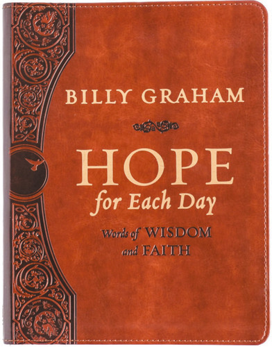 Hope for Each Day Large Deluxe: Words of Wisdom and Faith (A 365-Day Devotional) book cover by Billy Graham