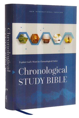 NIV, Chronological Study Bible, Hardcover, Comfort Print: Holy Bible, New International Version book cover by Zondervan