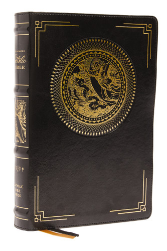NRSVCE, Illustrated Catholic Bible, Leathersoft, Black, Comfort Print: Holy Bible book cover by Catholic Bible Press