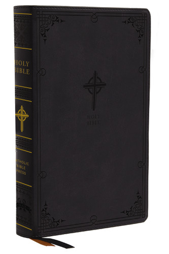 NABRE, New American Bible, Revised Edition, Catholic Bible, Large Print Edition, Leathersoft, Black, Thumb Indexed, Comfort Print: Holy Bible book cover by Catholic Bible Press