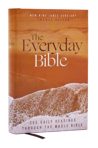 NKJV, The Everyday Bible, Hardcover, Red Letter, Comfort Print: 365 Daily Readings Through the Whole Bible book cover by Zondervan