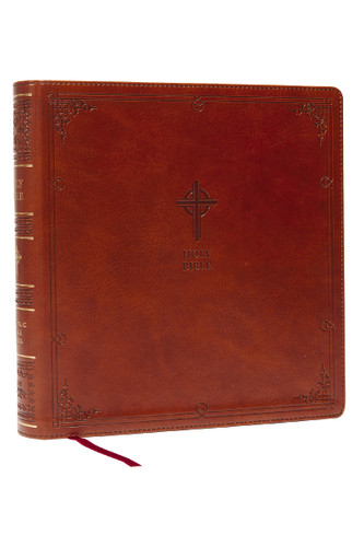 NABRE XL, Catholic Edition, Leathersoft, Brown, Comfort Print: Holy Bible book cover by Catholic Bible Press