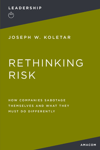 Rethinking Risk: How Companies Sabotage Themselves and What They Must Do Differently book cover by Joseph Koletar