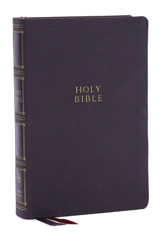 KJV Holy Bible: Compact Bible with 43,000 Center-Column Cross References, Gray Leathersoft, Red Letter, Comfort Print: King James Version book cover by Zondervan