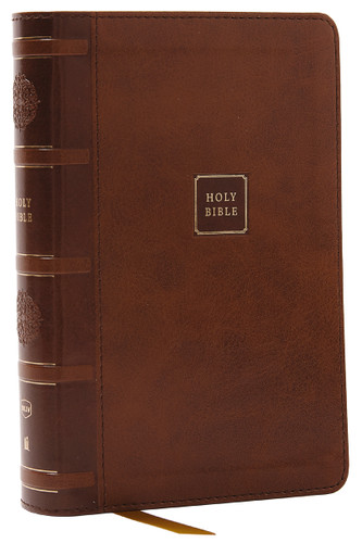 NKJV Compact Paragraph-Style Bible w/ 43,000 Cross References, Brown Leathersoft, Red Letter, Comfort Print: Holy Bible, New King James Version: Holy Bible, New King James Version book cover by Zondervan