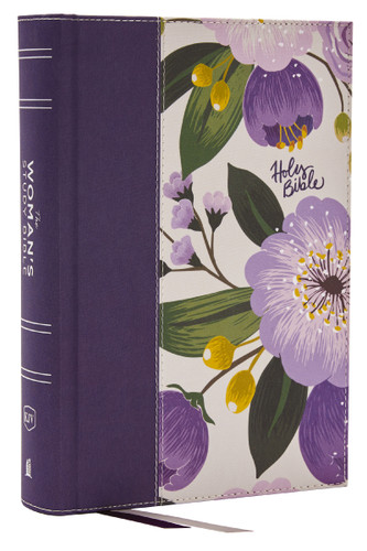 KJV, The Woman's Study Bible, Purple Floral Cloth over Board, Red Letter, Full-Color Edition, Comfort Print (Thumb Indexed): Receiving God's Truth for Balance, Hope, and Transformation (The Woman’s Study Bible) book cover by Zondervan
