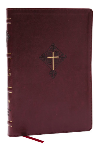 RSV2CE, Thinline Large Print Catholic Bible, Crimson Leathersoft, Comfort Print book cover by Catholic Bible Press