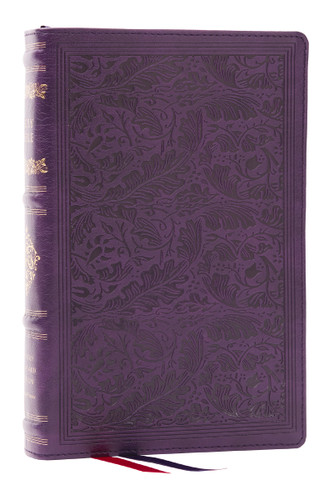 RSV Personal Size Bible with Cross References, Purple Leathersoft, Thumb Indexed, (Sovereign Collection) book cover by Zondervan