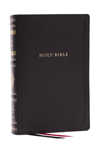 RSV Personal Size Bible with Cross References, Black Genuine Leather, (Sovereign Collection) book cover by Zondervan