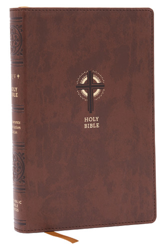 NRSVCE Sacraments of Initiation Catholic Bible, Brown Leathersoft, Comfort Print book cover by Catholic Bible Press