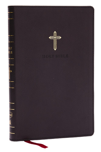 NKJV Holy Bible, Ultra Thinline, Black Leathersoft, Red Letter, Comfort Print book cover by Zondervan