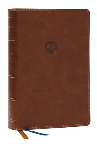Enduring Word Study Bible: Pastoral Commentary from Every Chapter of the Bible (NKJV, Brown Leathersoft, Red Letter, Comfort Print, Thumb Indexed) book cover by Zondervan