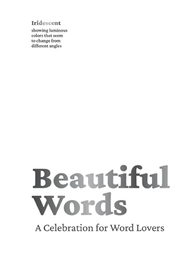 Beautiful Words: A Celebration for Word Lovers book cover by Cider Mill Press