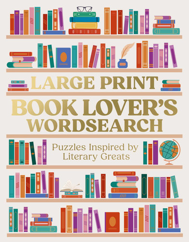 Large Print Book Lover's Wordsearch book cover by Eric Saunders