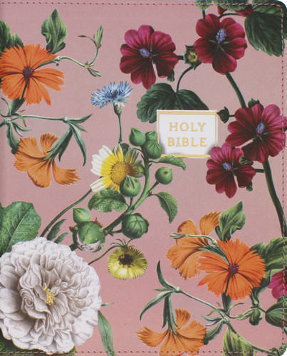 NIV, Artisan Collection Bible, Large Print, Leathersoft, Blush Floral, Red Letter, Comfort Print book cover by Zondervan