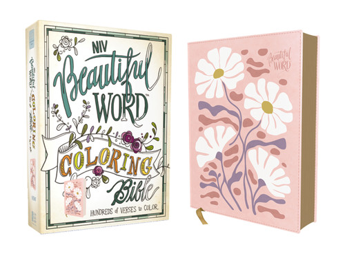 NIV, Beautiful Word Coloring Bible, Leathersoft, Pink: Hundreds of Verses to Color (Beautiful Word) book cover by Zondervan