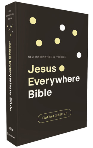 NIV, Jesus Everywhere Outreach Bible, Larger Print, Paperback, Comfort Print book cover by 